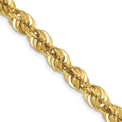 14K 26 inch 6mm Regular Rope with Fancy Lobster Clasp Chain