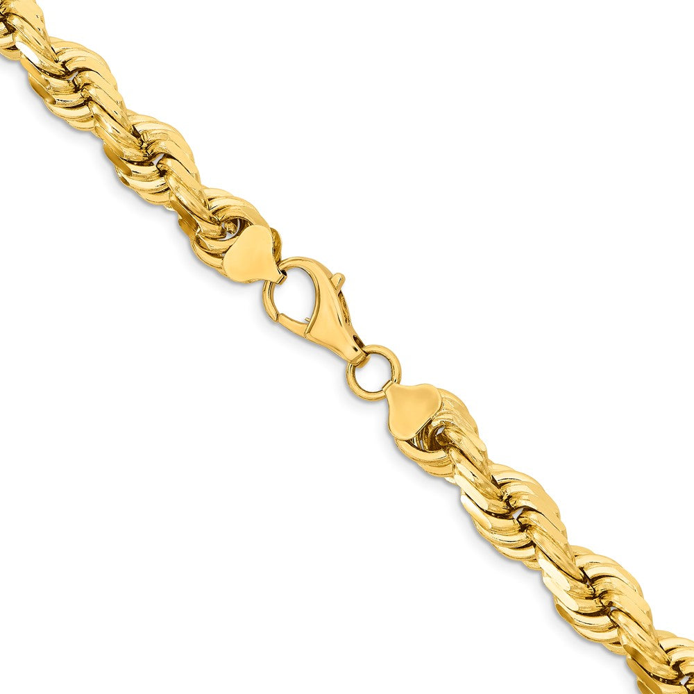 14K 20 inch 12mm Diamond-cut Rope with Fancy Lobster Clasp Chain