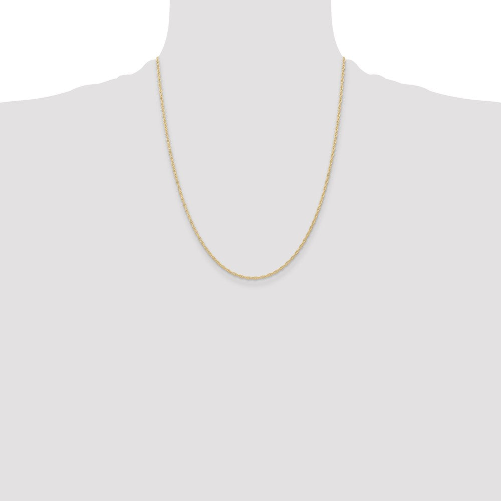 14K 1.35mm Carded Cable Rope Chain