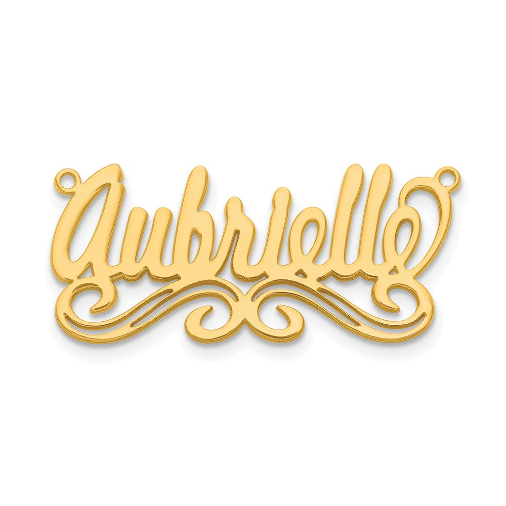 10k Yellow Gold Small Polished Name Plate