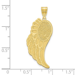 10k Yellow Gold Angel Wing Fingerprint Pendant