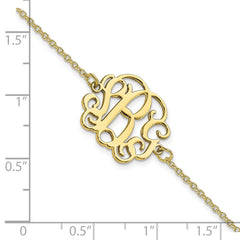 10k Yellow Gold Monogram Bracelet