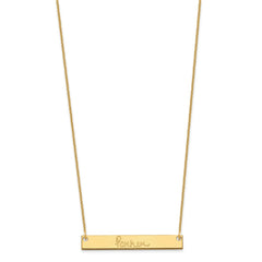 10k Yellow Gold Medium Signature Bar Necklace