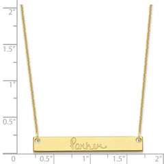 10k Yellow Gold Medium Signature Bar Necklace