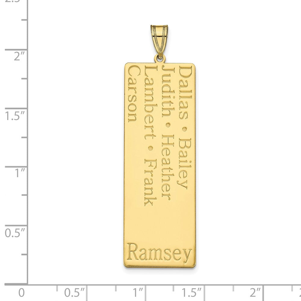 10k Yellow Gold 7 Name Family Pendant