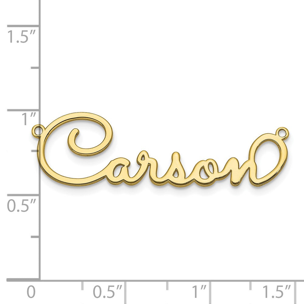10k Yellow Gold Polished Sacramento Font Name Plate