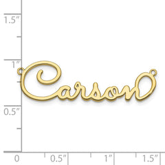 10k Yellow Gold Polished Sacramento Font Name Plate