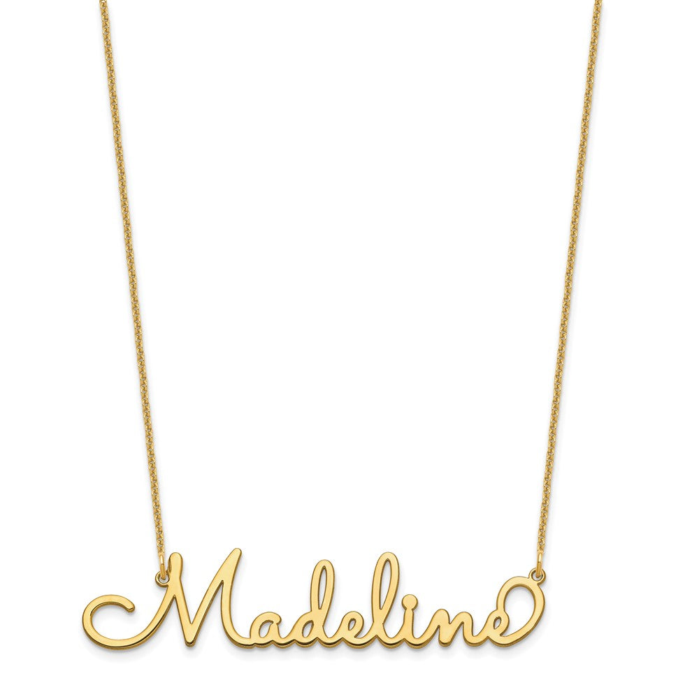 10k Yellow Gold Polished Sacramento Font Name Plate