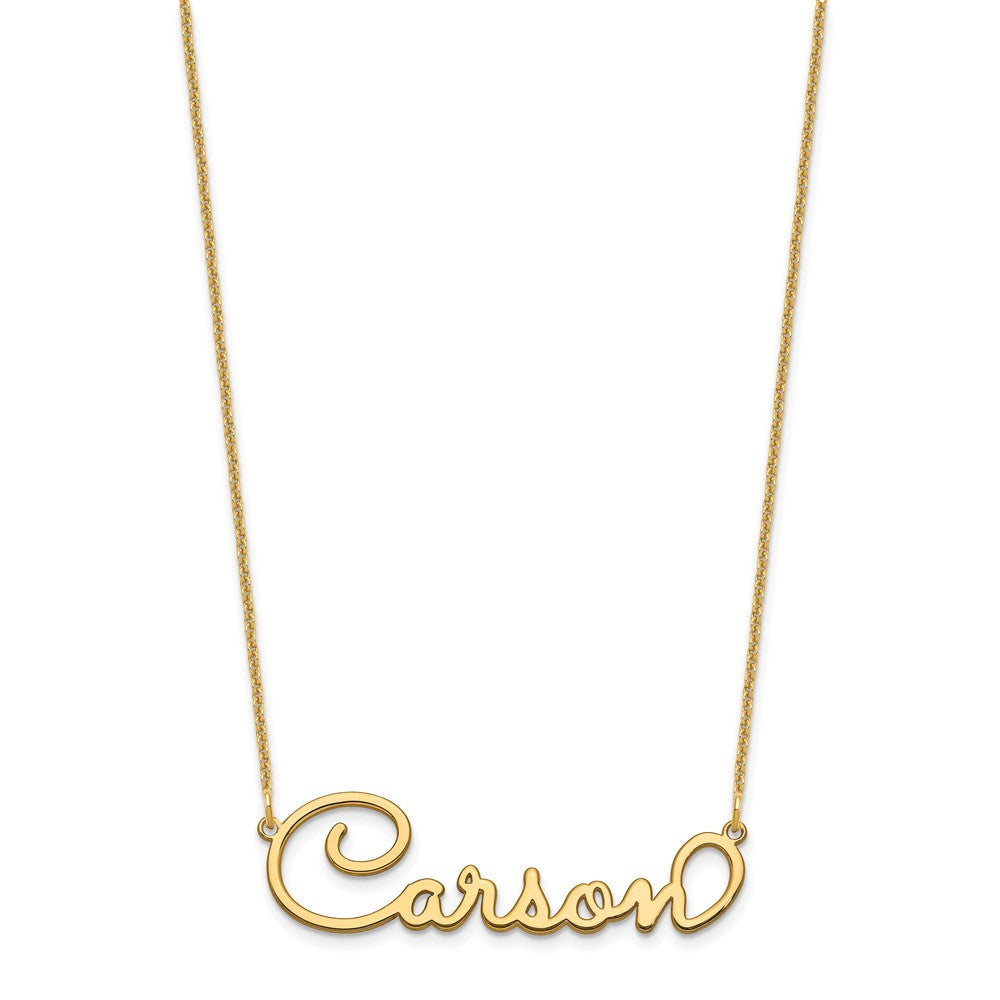 10k Yellow Gold Polished Sacramento Font Name Plate