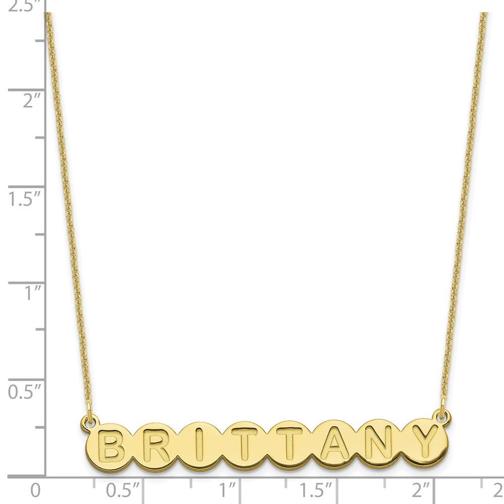 10k Yellow Gold 8 Letter Bubble Necklace