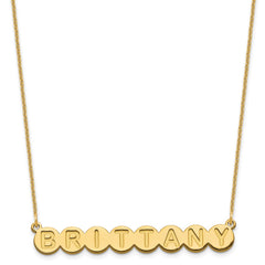 10k Yellow Gold 8 Letter Bubble Necklace