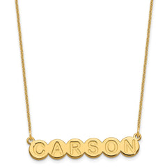 10k Yellow Gold 6 Letter Bubble Necklace
