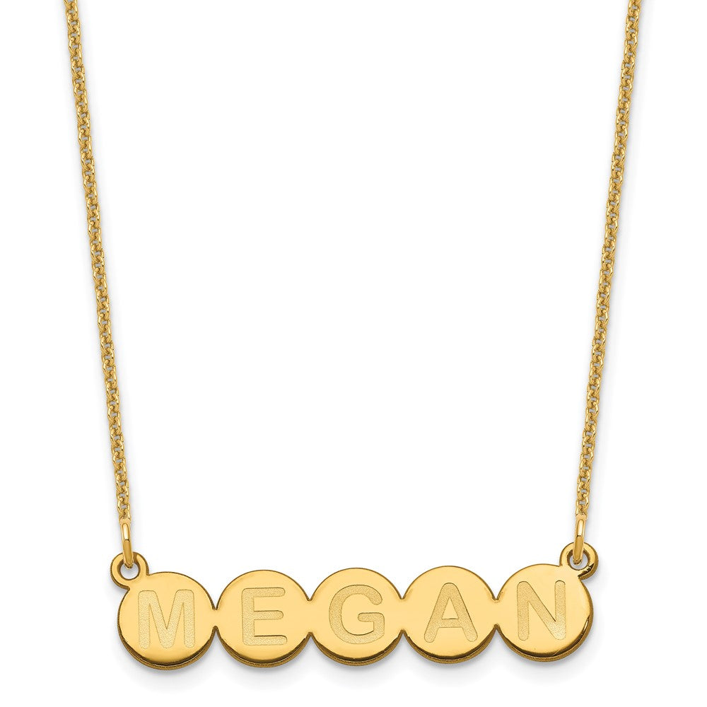 10k Yellow Gold 5 Letter Bubble Necklace