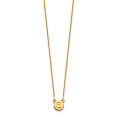 10 Yellow Gold 1 Letter Bubble Necklace