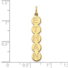 10k Yellow Gold 5 Letter Bubble Pendant