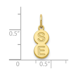 10k Yellow Gold 2 Letter Bubble Pendant