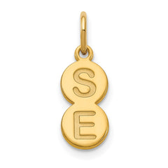 10k Yellow Gold 2 Letter Bubble Pendant