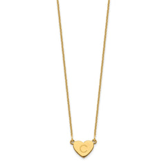 10k Yellow Gold Initial Heart Necklace