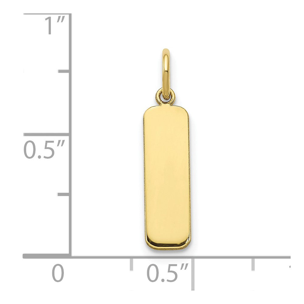 10k Yellow Gold Small Blank Bar Charm
