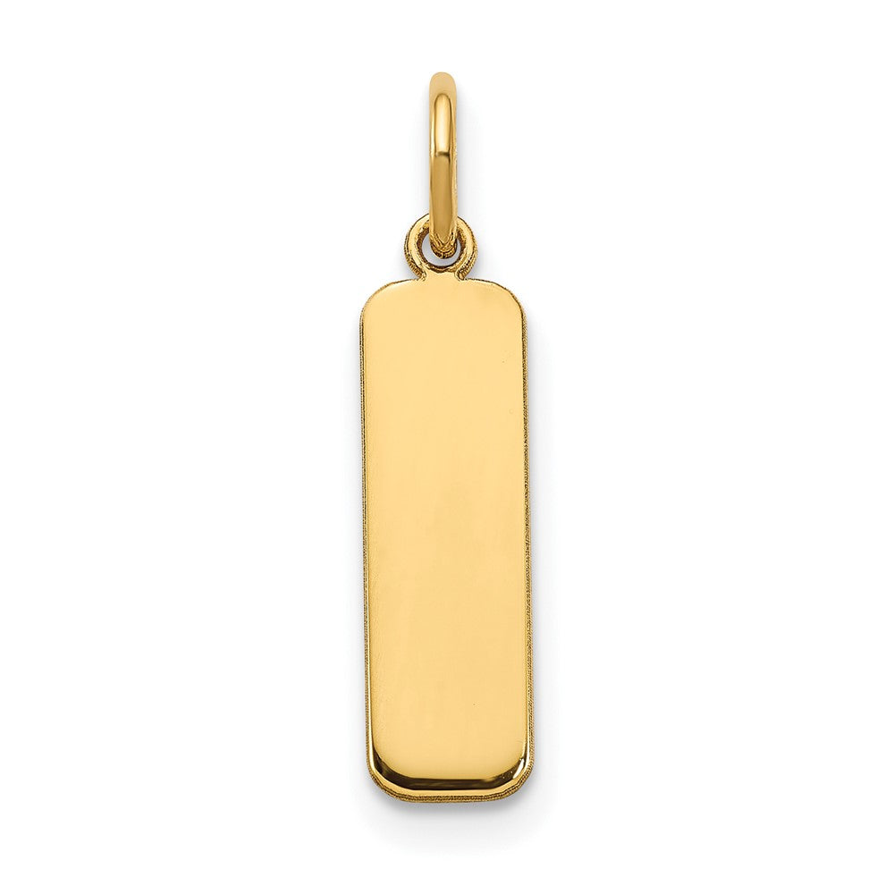 10k Yellow Gold Small Blank Bar Charm