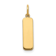 10k Yellow Gold Small Blank Bar Charm