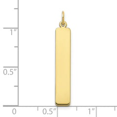 10k Yellow Gold Large Blank Bar Charm