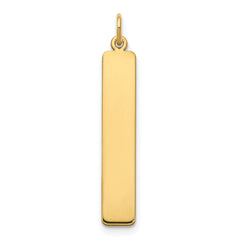 10k Yellow Gold Large Blank Bar Charm