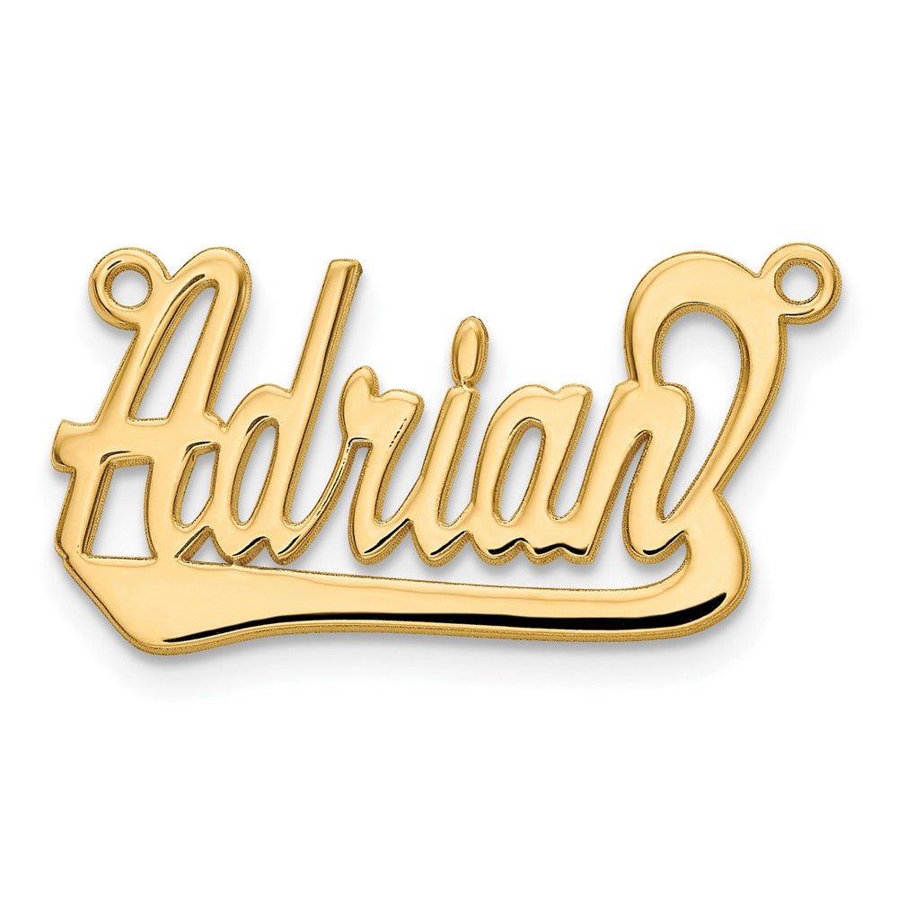 10k Yellow Gold Underlined Name Plate - 5