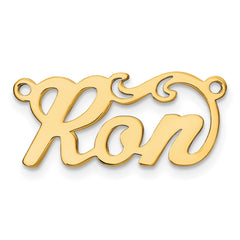 10k Yellow Gold  Polished Name Plate - 3