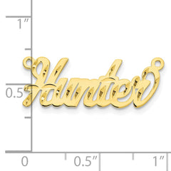 10k Yellow Gold Diamond-cut Name plate