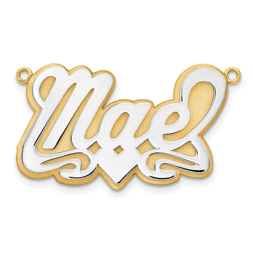 10k 3D Two-tone Polished Name Plate