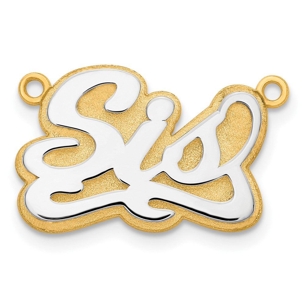 10k 3D Two-tone Polished Name Plate