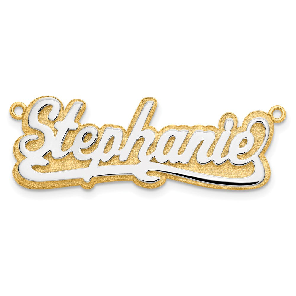 10k 3D Two-tone Polished Name Plate