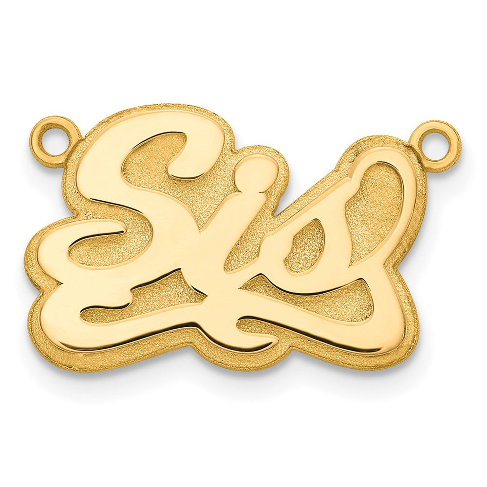 10k Yellow Gold 3D Polished Name Plate