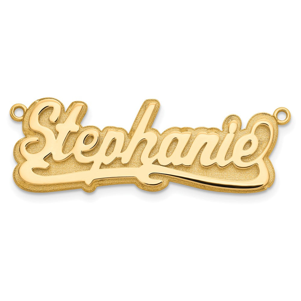 10k Yellow Gold 3D Polished Name Plate