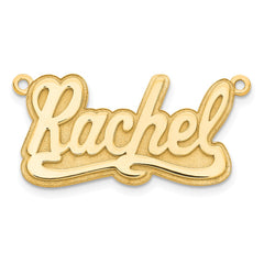 10k Yellow Gold 3D Polished Name Plate