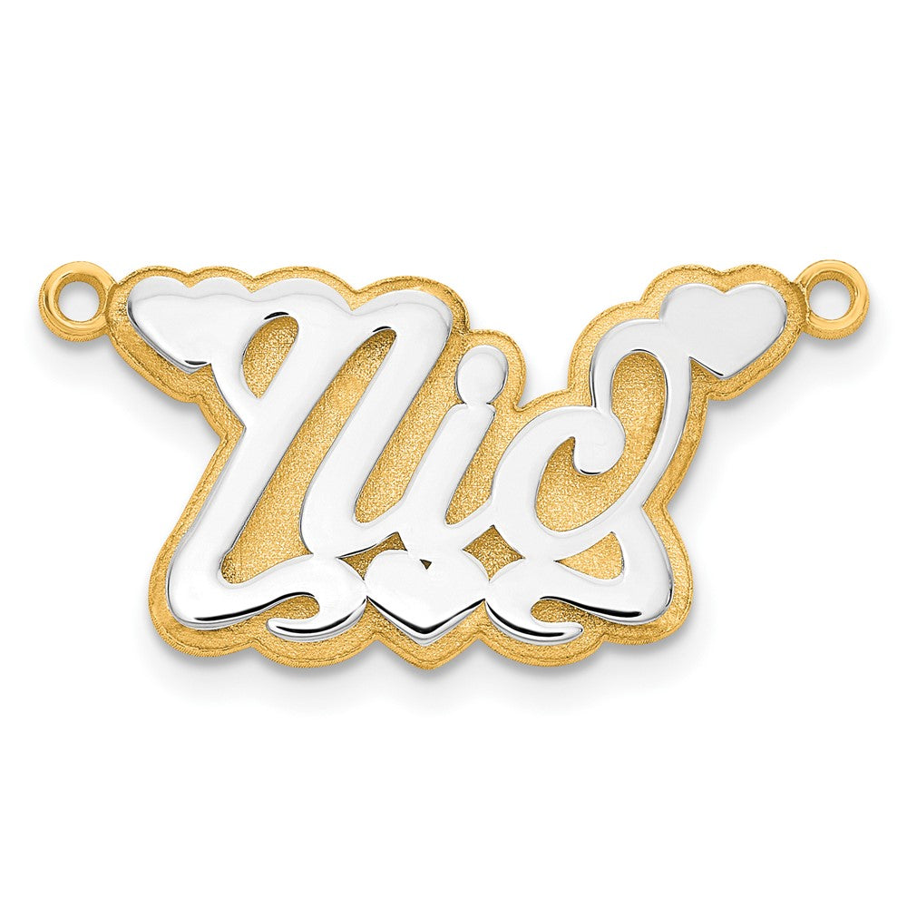 10k 3D Two-tone Polished Name Plate