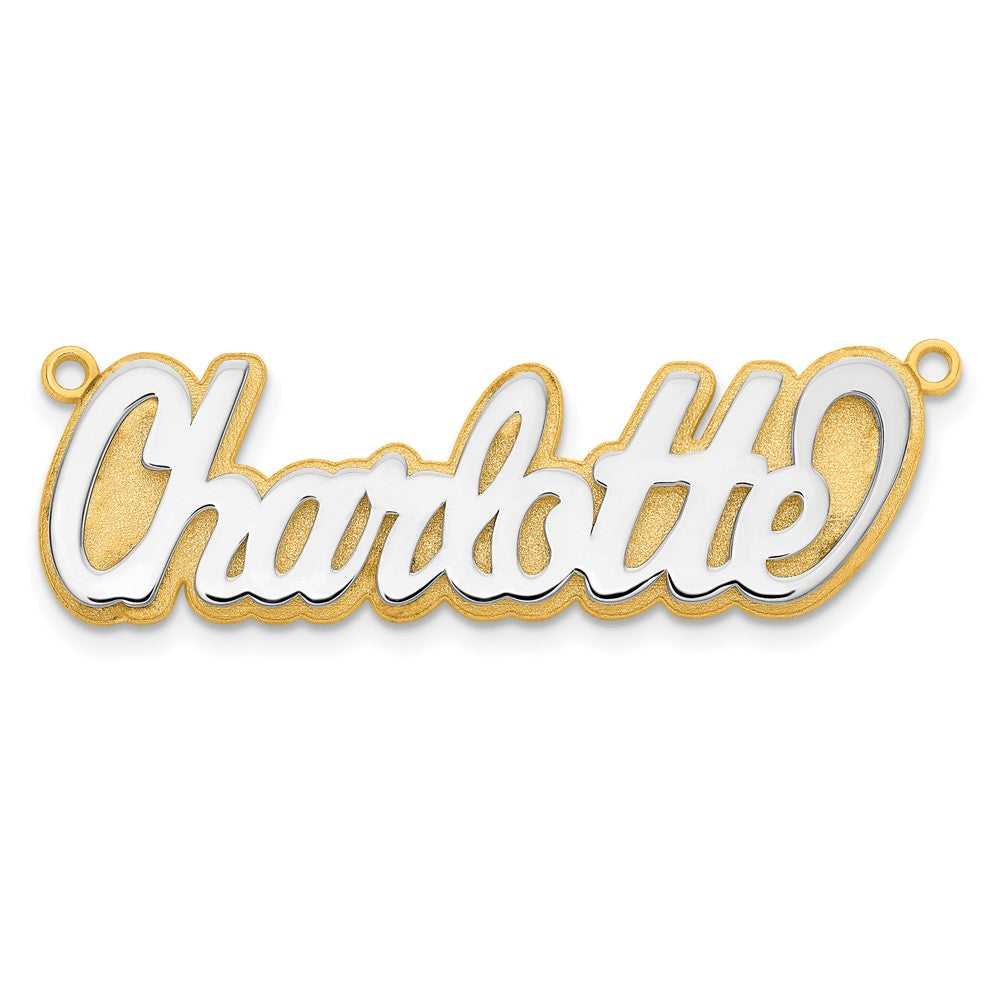 10k 3D Two-tone Polished Name Plate