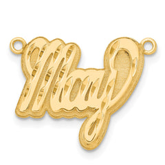 10k Yellow Gold 3D Diamond-cut Name Plate