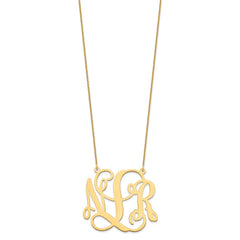 10k Yellow Gold Monogram Necklace