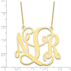 10k Yellow Gold Monogram Necklace