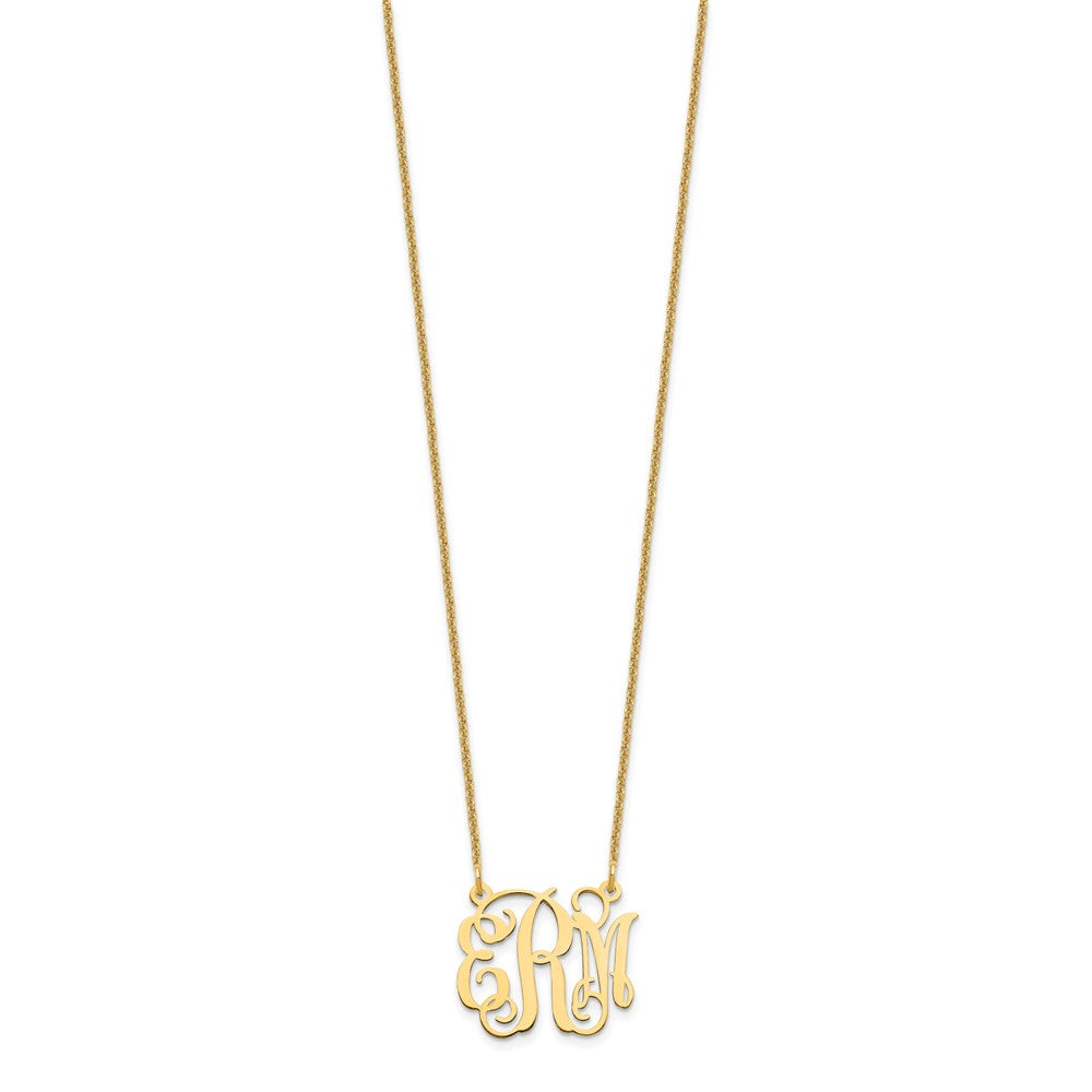 10k Yellow Gold Small Monogram Necklace