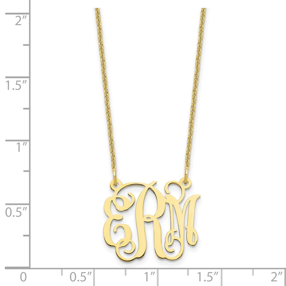 10k Yellow Gold Small Monogram Necklace