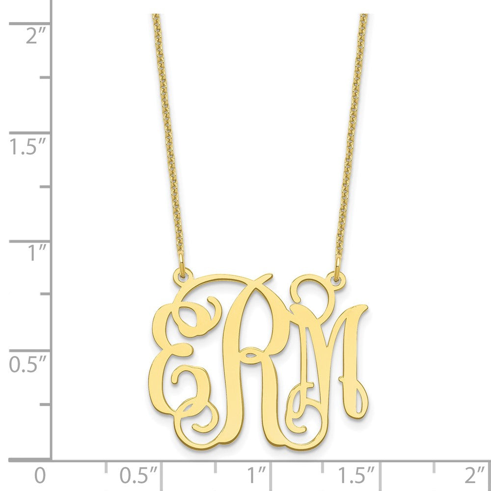 10k Yellow Gold Medium Monogram Necklace