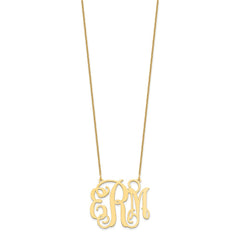 10k Yellow Gold Large Monogram Necklace