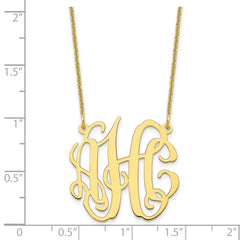 10k Yellow Gold Small Monogram Necklace