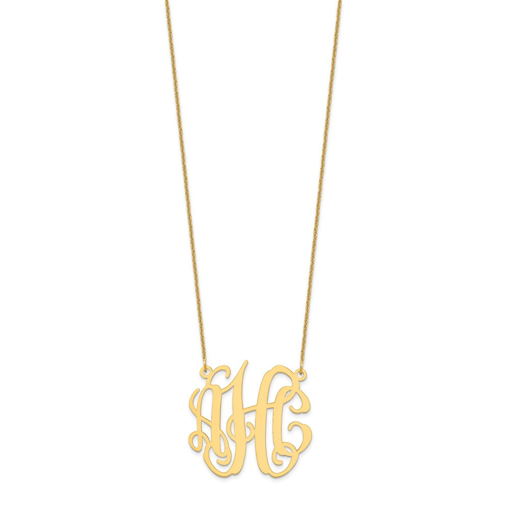 10k Yellow Gold Medium Monogram Necklace