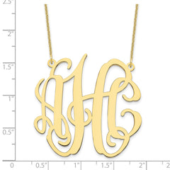 10k Yellow Gold Large Monogram Necklace