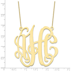 10k Yellow Gold Large Monogram Necklace