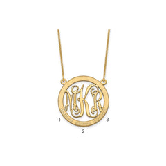 10k Yellow Gold Small Family Monogram Necklace